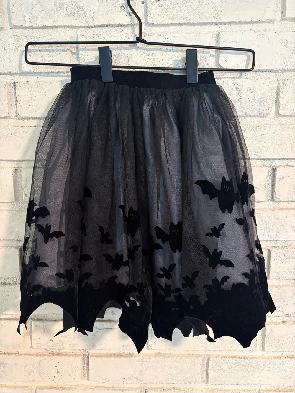 H&M Black Bat Mesh Tulle Skirt - Girls Halloween Skirt EUC